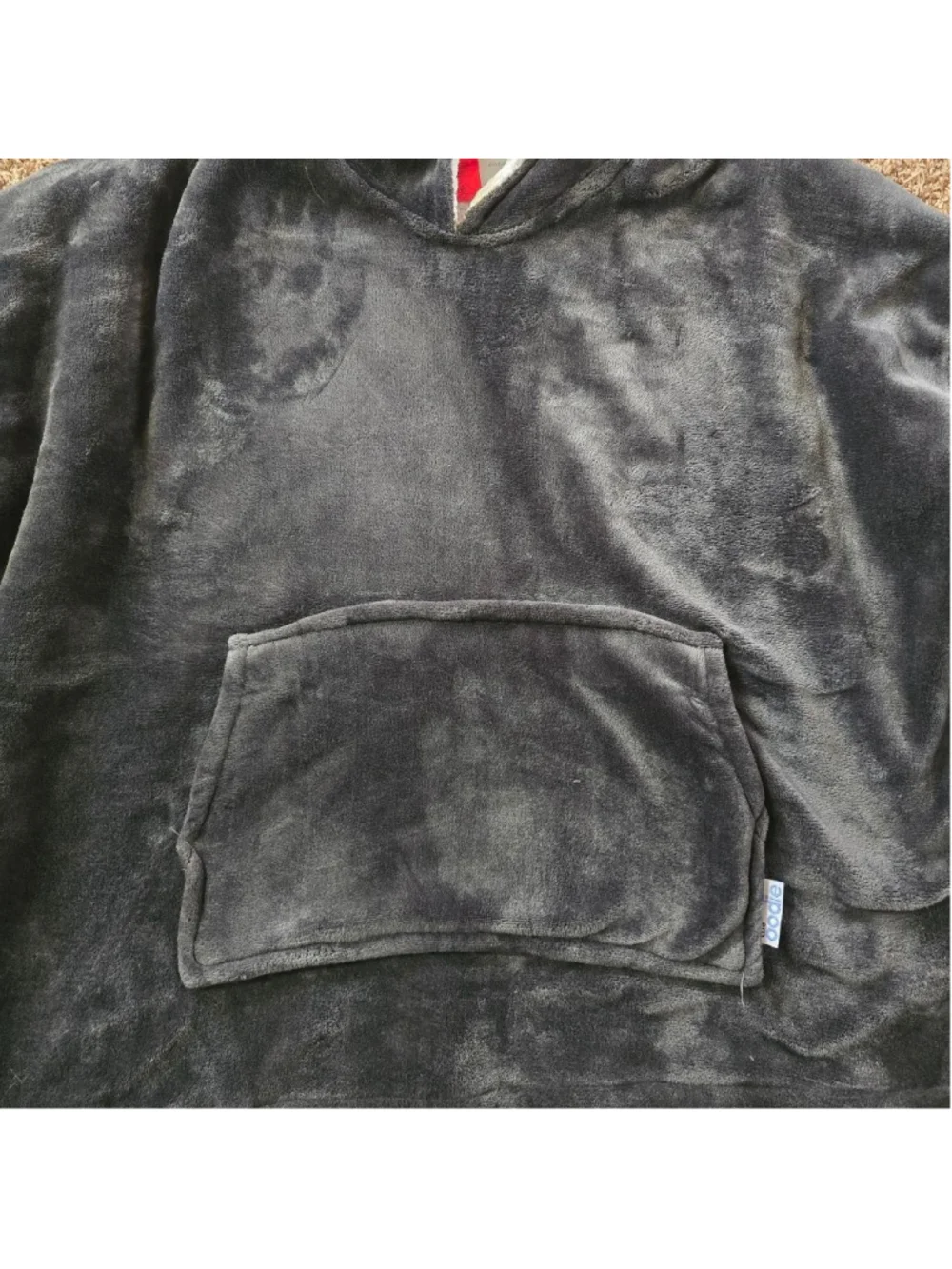 Kid's The Oodie Gray & White Oversized Hoodie - One Size (4-13)